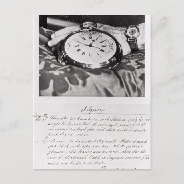 Facsimile of the Pocket Chronometer Postcard (Front)