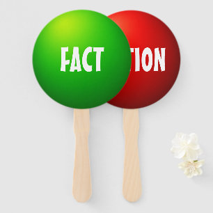 Fact Fiction Quiz Game Paddle Sign Hand Fan