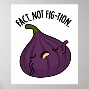 Fact Not Fig-tion Funny Fig Pun  Poster