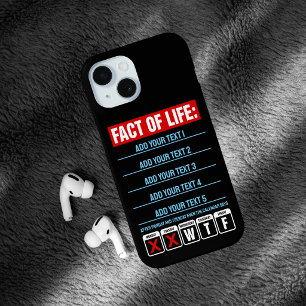 Fact of Life Calendar Says WTF Humour iPhone 15 Case