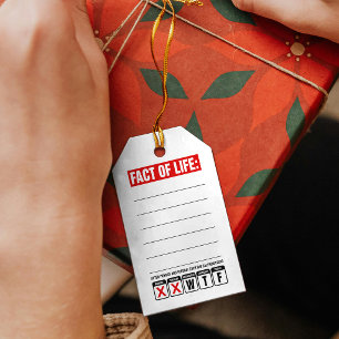 Fact of Life Calendar Says WTF Humour Gift Tags