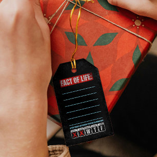 Fact of Life Calendar Says WTF Humour Gift Tags