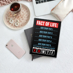 Fact of Life Calendar Says WTF Humour Notebook