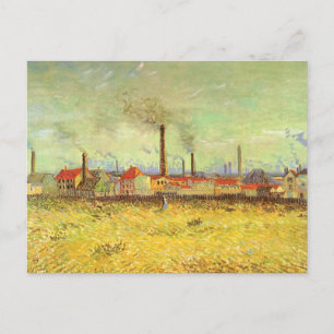 Factories at Asnieres by Vincent van Gogh Postcard