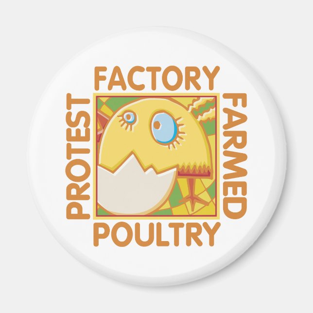 Factory Farm Animal Rights Magnet (Front)