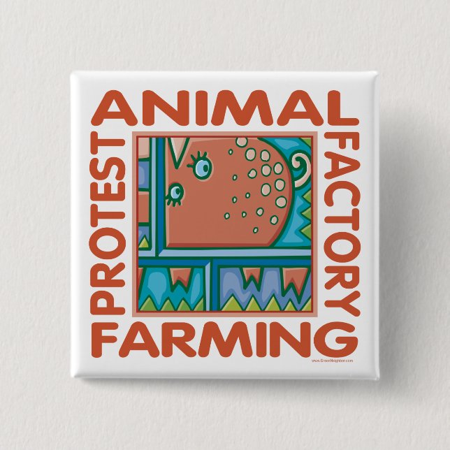 Factory Farming 15 Cm Square Badge (Front)