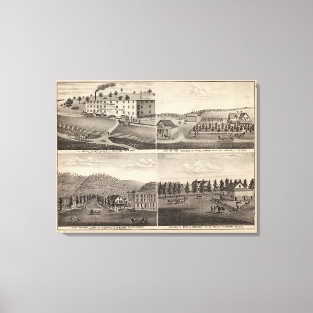 Factory, Stores and Residences, Minnesota Canvas Print (Front)