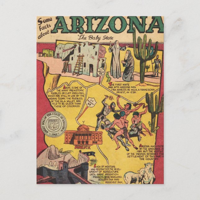 Facts About Arizona Postcard (Front)