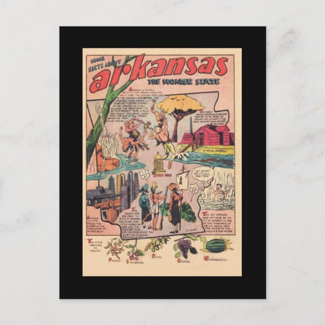 Facts About Arkansas Postcard (Front)