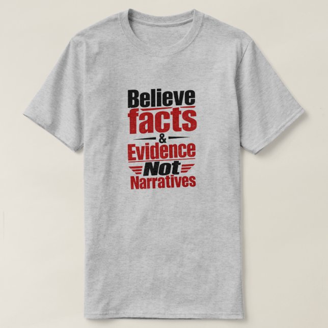 "Facts & Evidence" T-Shirt (Design Front)
