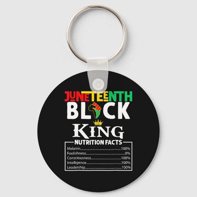 Facts Juneteenth 1865 Black King Black Queen Tee  Key Ring (Front)