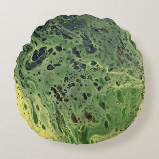 Fade Away 3 Bold Yellow Green Abstract Pillow