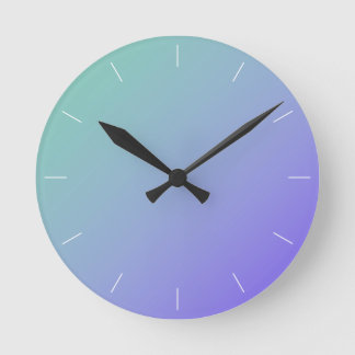 FADE into TEAL| abstract choose a colour Round Clock