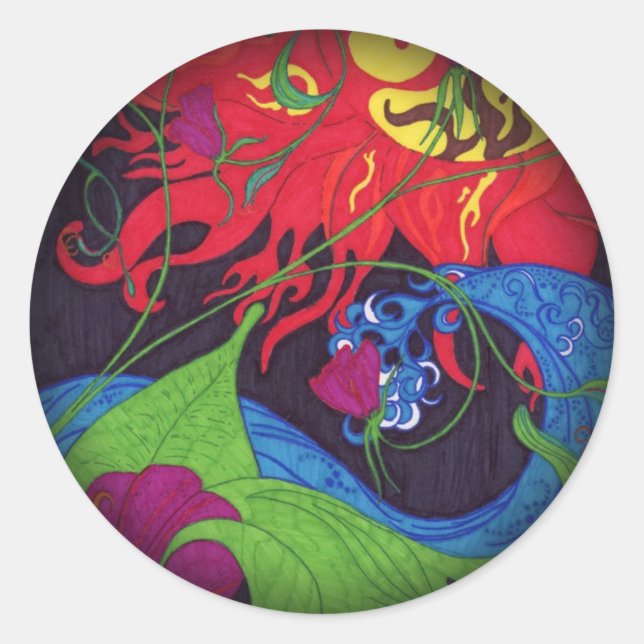 Fade to Black Round Stickers (Front)