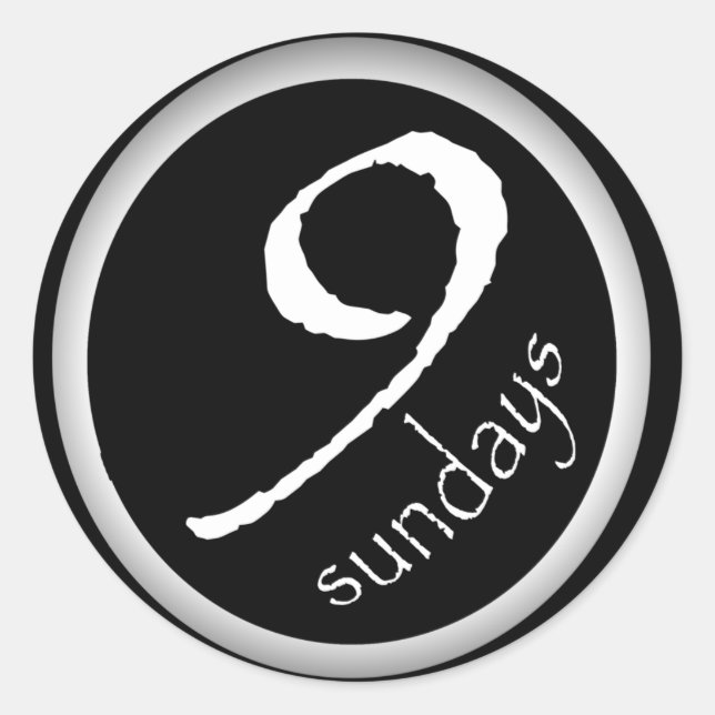 Fade to Black Round Stickers (Front)