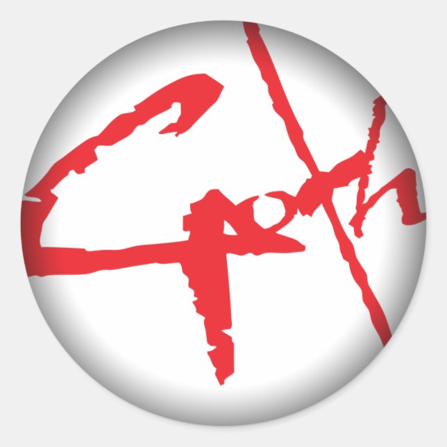 Fade to Black Round Stickers (Front)