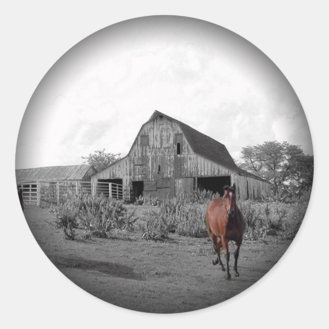 Fade to Black Round Stickers (Front)