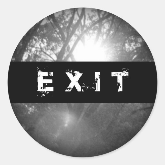 Fade to Black Round Stickers (Front)