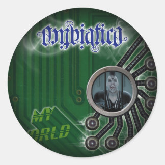 Fade to Black Round Stickers