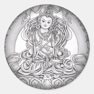 Fade to Black Round Stickers