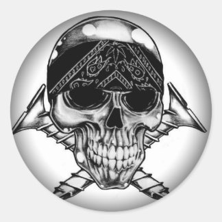 Fade to Black Round Stickers