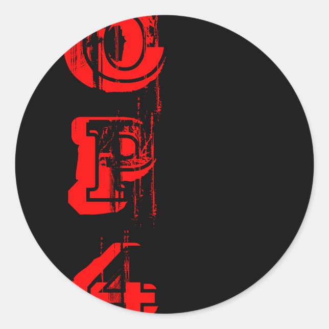 Fade to Black Round Stickers - Customised (Front)