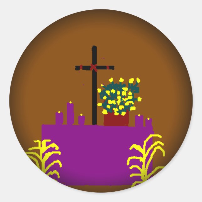 Fade to Black Round Stickers-Easter Classic Round Sticker (Front)