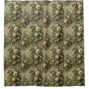 Fade to Grace – Gothic Baroque Shower Curtain