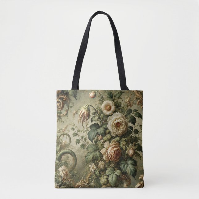 Fade to Grace – Gothic Baroque Tote Bag (Front)