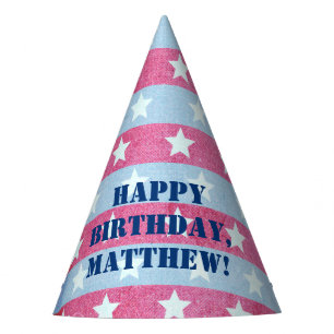 Faded American Flag Stars & Stripes Patriotic Party Hat