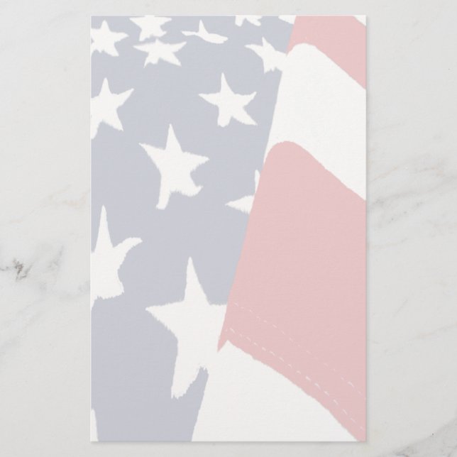 Faded American Flag Stationery (Front)