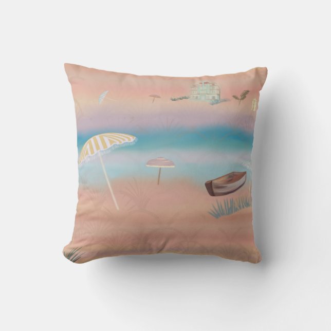Faded Art Deco Resort  Cushion (Front)