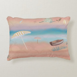 Faded Art Deco Resort Decorative Cushion