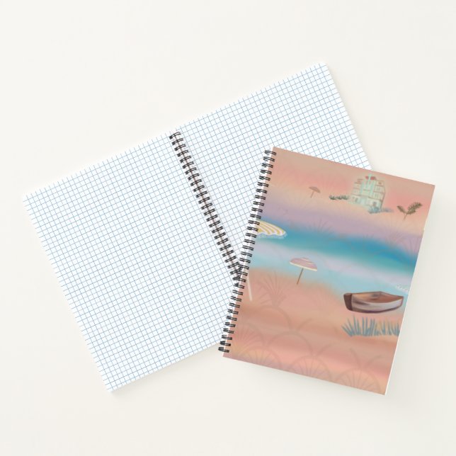 Faded Art Deco Resort Notebook (Inside)