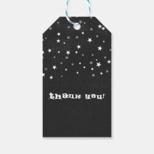 Faded Black Denim Starry Grunge Party Favour Custo Gift Tags