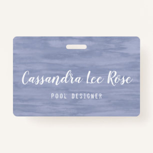 Faded Blue Business Badge ID Badge