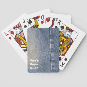 Faded Blue Demin Playing Cards