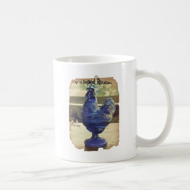 Faded Blue Glass Roo 2 Coffee Mug (Right)