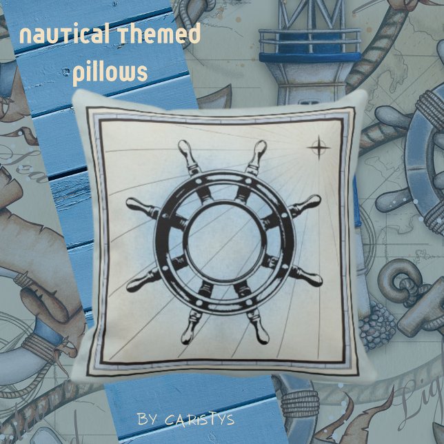 Faded Blue Nautical Themed  Cushion (Creator Uploaded)