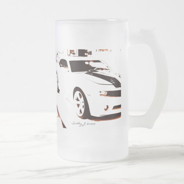 Faded Camaro © copyright 2009 S.J. Frosted Glass Beer Mug (Right)