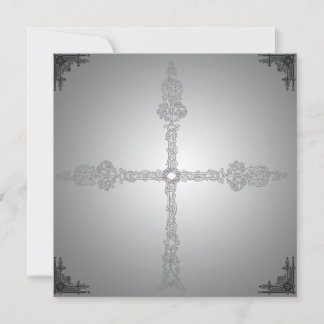 Faded Celtic Cross Gothic Invitation