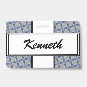 Faded Circle Grid by Kenneth Yoncich ID Badge