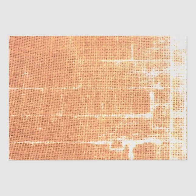 Faded coarse dark burlap tissue paper (Front)
