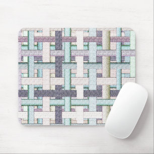 Faded coloured 'chess' in cloth or canvas look mouse pad