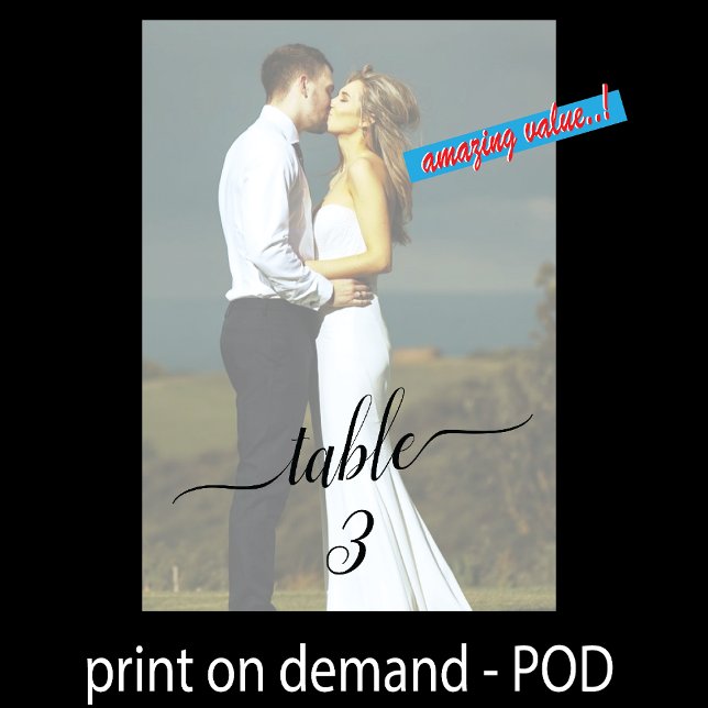 Faded Couple Wedding Photo✨  Beautiful Misty Table Number (Creator Uploaded)