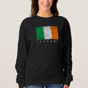 Faded Distressed Irish Flag  Ireland Flag Sweatshirt
