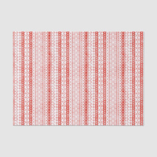 Faded Fair Isle Knit Watercolor Cabincore red Tissue Paper