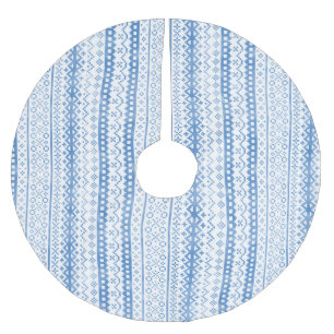 Faded Fair Isle Knitwear Watercolor Cosy Cabincore Brushed Polyester Tree Skirt