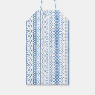 Faded Fair Isle Knitwear Watercolor Cosy Cabincore Gift Tags