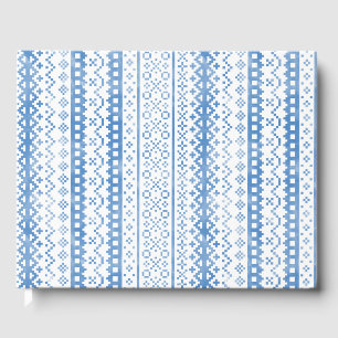 Faded Fair Isle Knitwear Watercolor Cosy Cabincore Guest Book